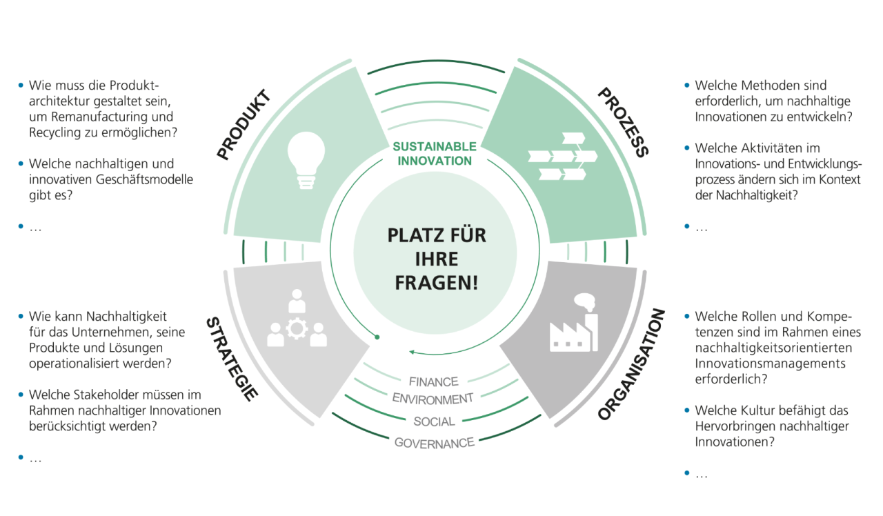 Ordnungsrahmen der Konsortial-Benchmarking-Studie "Managing Sustainable Innovations"