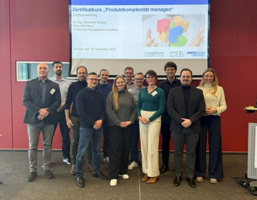 Herzlichen Glückwunsch an alle Teilnehmenden unseres RWTH Aachen Campus Zertifikatkurses „Produktkomplexität managen“!
